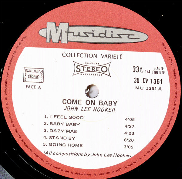 John Lee Hooker ~ Come On Baby (Vinyl) - Djungel & Jazz