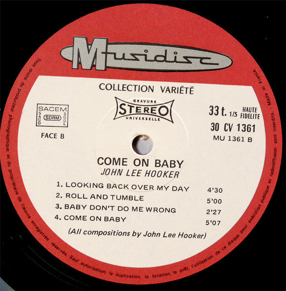 John Lee Hooker ~ Come On Baby (Vinyl) - Djungel & Jazz