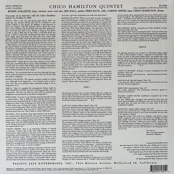 Chico Hamilton Quintet ~ Chico Hamilton Quintet (Vinyl) - Djungel & Jazz