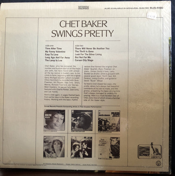 Chet Baker ~ Swings Pretty (Vinyl) - Djungel & Jazz