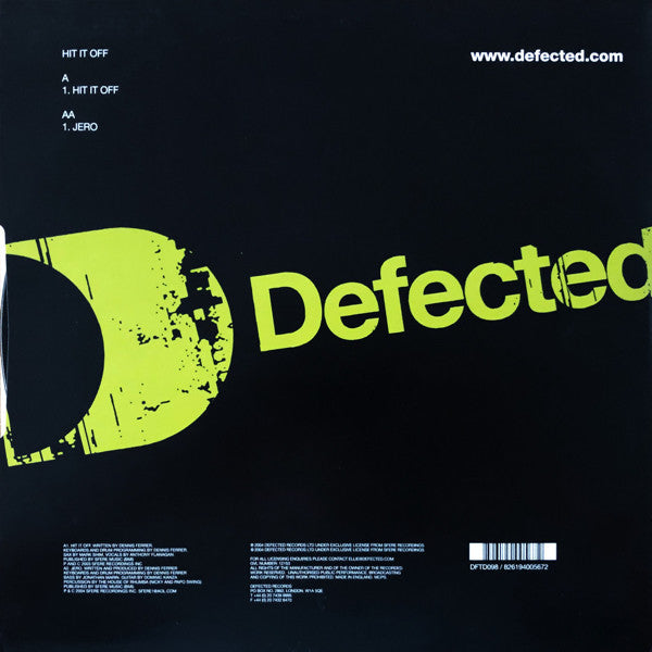 Dennis Ferrer : Hit It Off / Jero (12")