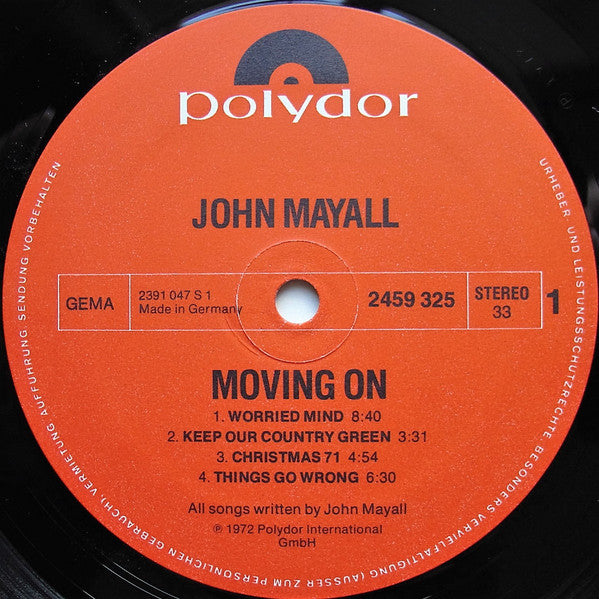 John Mayall ~ Moving On (Vinyl) - Djungel & Jazz