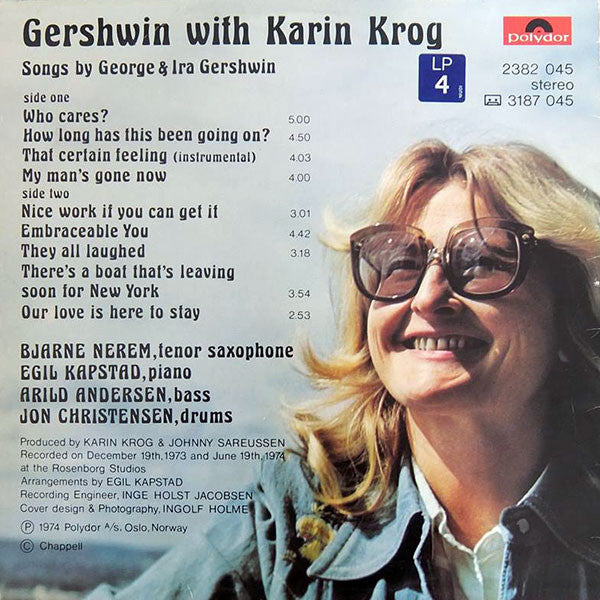 Karin Krog ~ Gershwin With Karin Krog (Vinyl) - Djungel & Jazz