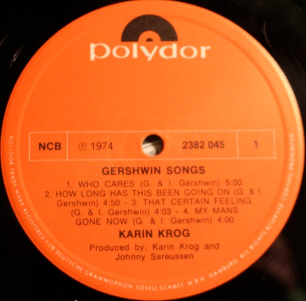 Karin Krog ~ Gershwin With Karin Krog (Vinyl) - Djungel & Jazz