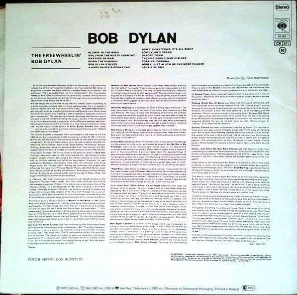 Bob Dylan : The Freewheelin' Bob Dylan (LP, Album, RE)