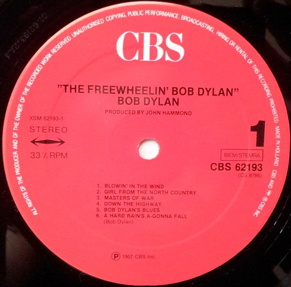 Bob Dylan : The Freewheelin' Bob Dylan (LP, Album, RE)