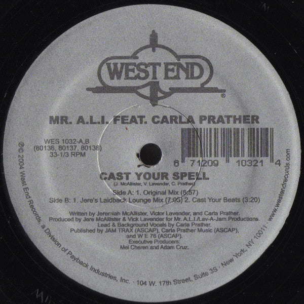 Mr. A.L.I. Feat. Carla Prather : Cast Your Spell (12")