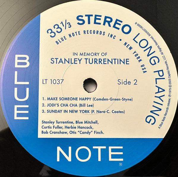 Stanley Turrentine : In Memory Of (LP, Album, RE, Gat)