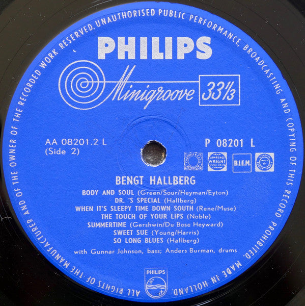 Bengt Hallberg ~ Bengt Hallberg (Vinyl) - Djungel & Jazz