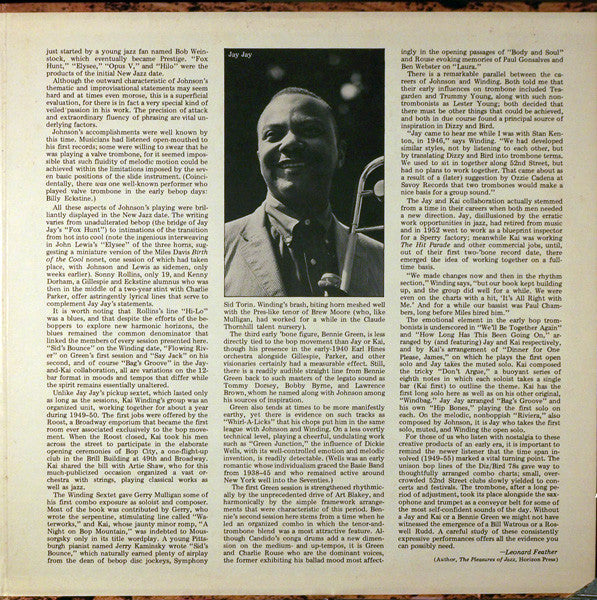 J.J. Johnson - Kai Winding - Bennie Green With Sonny Rollins, John Lewis , Gerry Mulligan, Art Blakey ~ Early Bones (Vinyl) - Djungel & Jazz