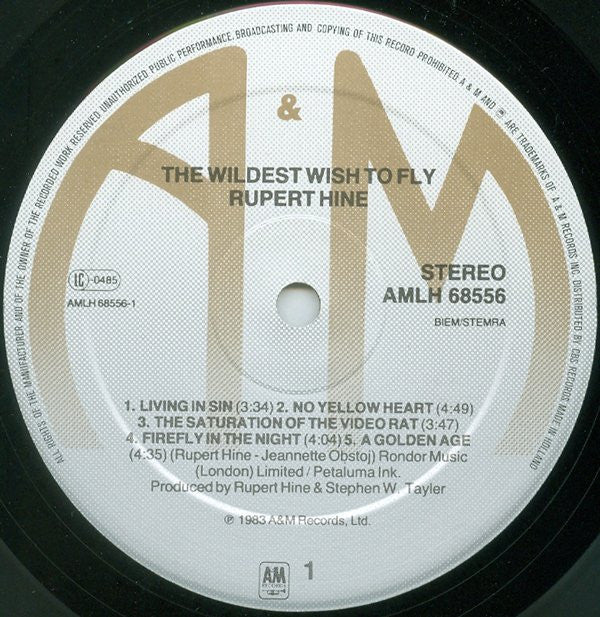 Rupert Hine : The Wildest Wish To Fly (LP, Album)