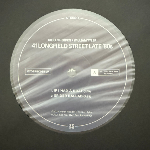 Kieran Hebden, William Tyler ~ 41 Longfield Street Late 80s (Vinyl) - Djungel & Jazz