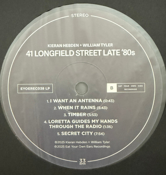Kieran Hebden, William Tyler ~ 41 Longfield Street Late 80s (Vinyl) - Djungel & Jazz