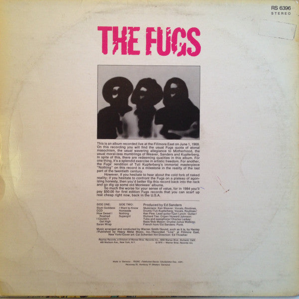 The Fugs : Golden Filth (LP, Album)