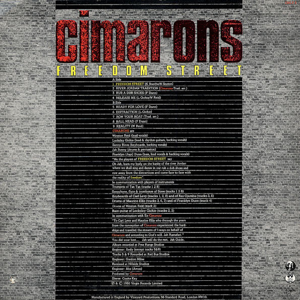 The Cimarons : Freedom Street (LP, Album)