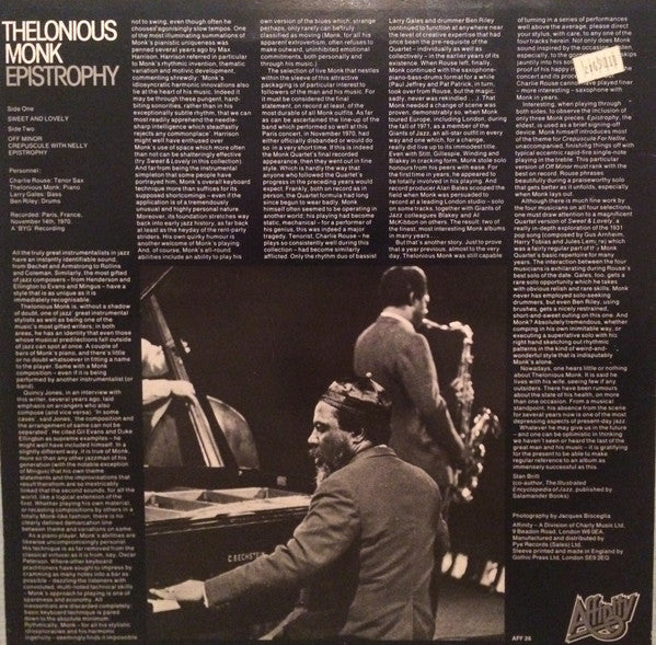 Thelonious Monk ~ Epistrophy (Vinyl) - Djungel & Jazz