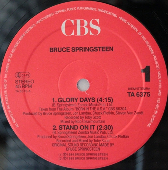 Bruce Springsteen ~ Glory Days (Vinyl) - Djungel & Jazz