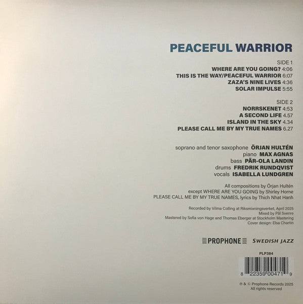 Örjan Hultén, Max Agnas, Pär-Ola Landin, Fredrik Rundqvist, Isabella Lundgren ~ Peaceful Warrior (Vinyl) - Djungel & Jazz