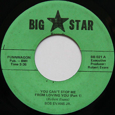Bob Evans Jr. ~ You Can't Stop Me From Loving You (Vinyl) - Djungel & Jazz