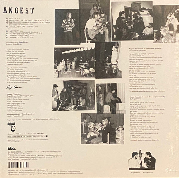 Roger Ekman : Ångest (LP, Album, RE)