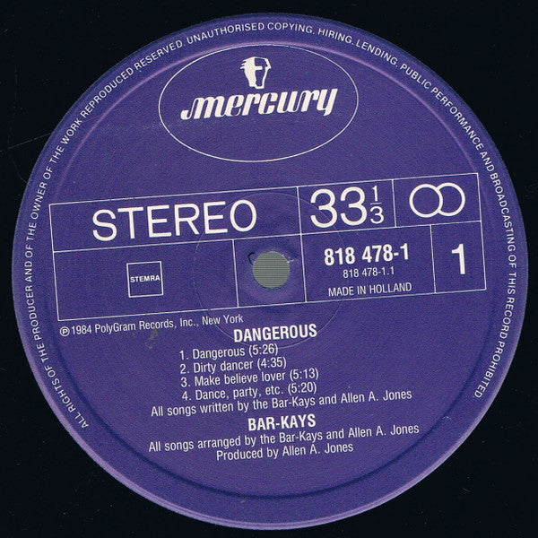 Bar-Kays ~ Dangerous (Vinyl) - Djungel & Jazz