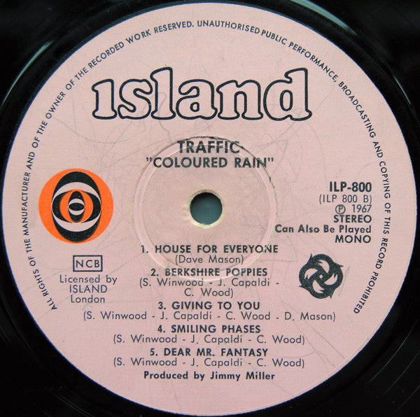 Traffic ~ Coloured Rain (Vinyl) - Djungel & Jazz