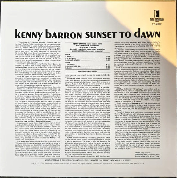Kenny Barron : Sunset To Dawn (LP, Album, RE, RM, 180)