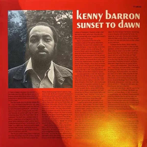 Kenny Barron : Sunset To Dawn (LP, Album, RE, RM, 180)