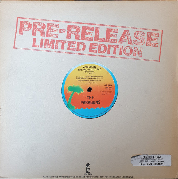The Paragons ~ Only A Smile (Discomix) (Vinyl) - Djungel & Jazz