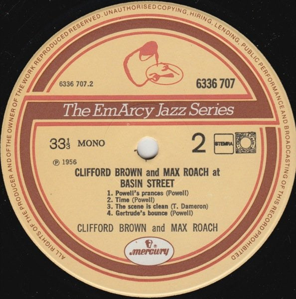 Clifford Brown And Max Roach ~ At Basin Street (Vinyl) - Djungel & Jazz
