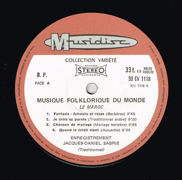 Various ~ Maroc (Vinyl) - Djungel & Jazz