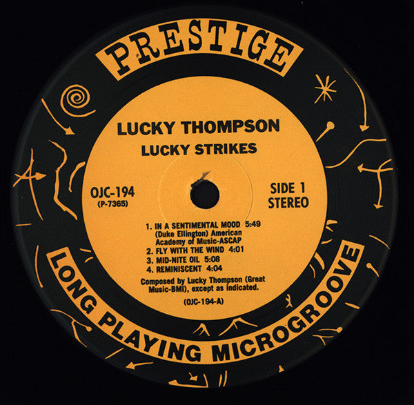 The Lucky Thompson Quartet ~ Lucky Strikes (Vinyl) - Djungel & Jazz