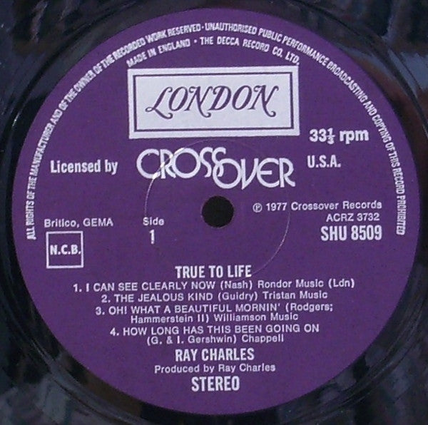 Ray Charles ~ True To Life (Vinyl) - Djungel & Jazz