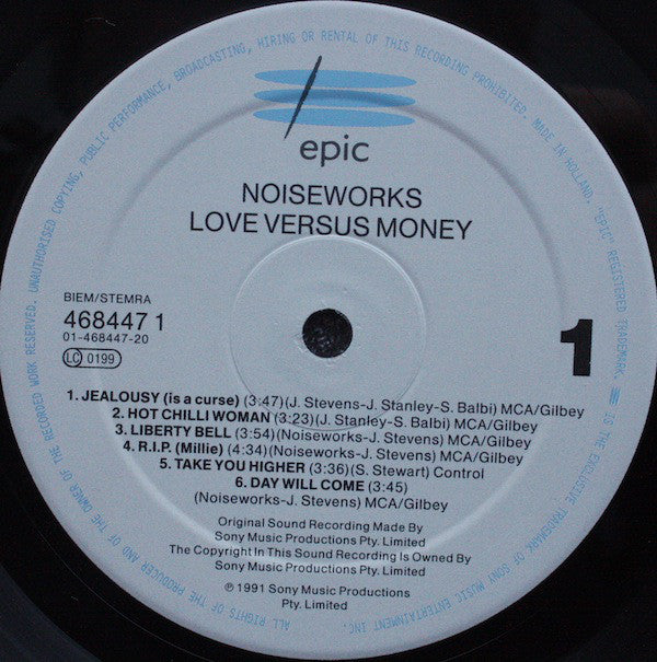 Noiseworks ~ Love Versus Money (Vinyl) - Djungel & Jazz