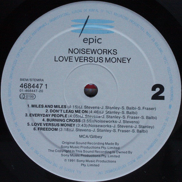 Noiseworks ~ Love Versus Money (Vinyl) - Djungel & Jazz
