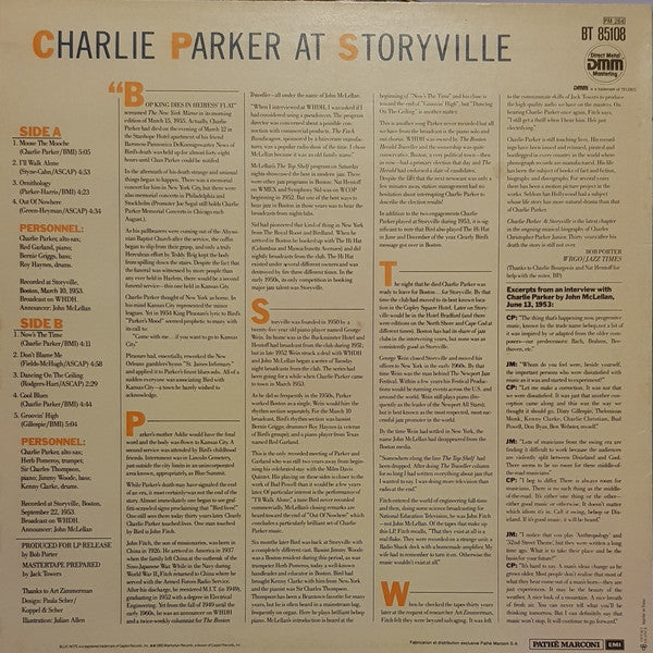 Charlie Parker ~ At Storyville (Vinyl) - Djungel & Jazz