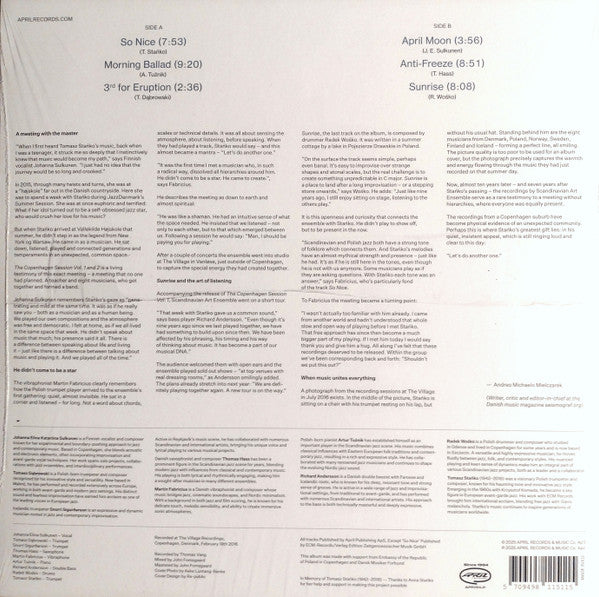 Scandinavian Art Ensemble With Tomasz Stańko ~ The Copenhagen Session Vol. 2 (Vinyl) - Djungel & Jazz