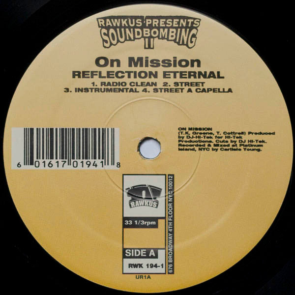 Reflection Eternal / Shabaam Sahdeeq F/ The Cocoa Brovaz ~ On Mission / Every Rhyme I Write (Vinyl) - Djungel & Jazz