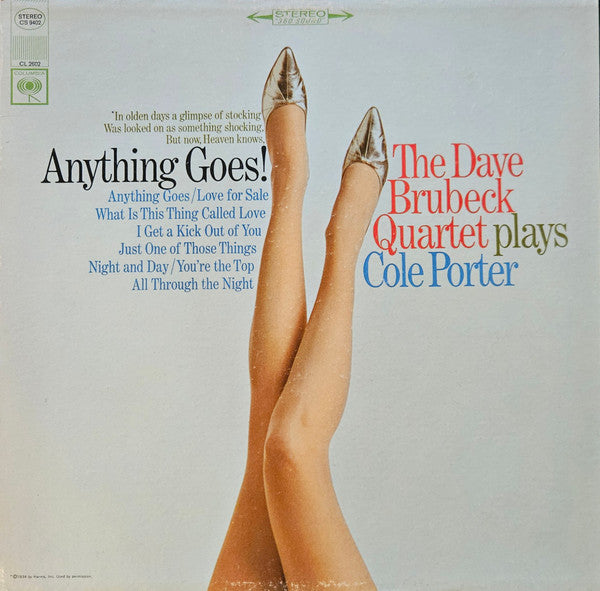The Dave Brubeck Quartet ~ Anything Goes! The Dave Brubeck Quartet Plays Cole Porter (Vinyl) - Djungel & Jazz