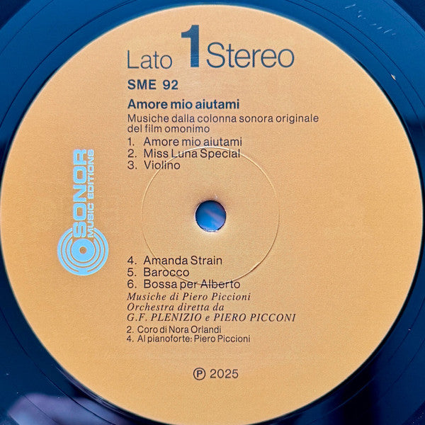 Piero Piccioni : Amore Mio Aiutami (LP, RE, RM)