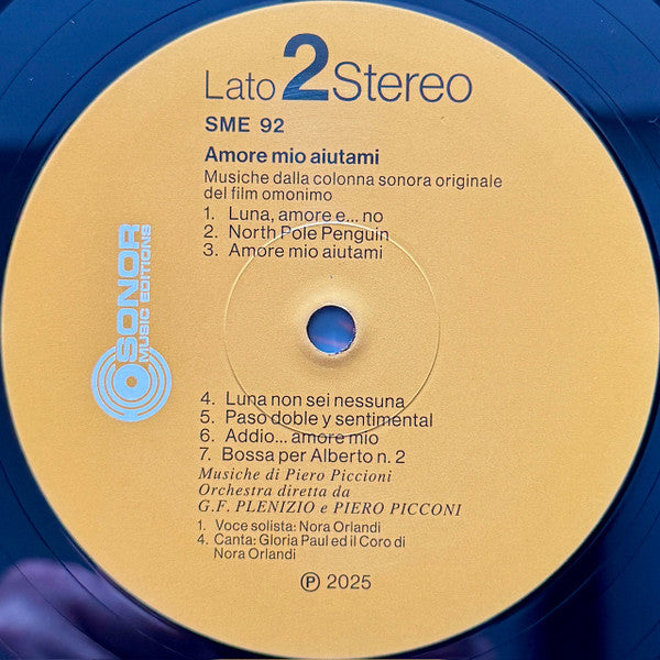 Piero Piccioni : Amore Mio Aiutami (LP, RE, RM)