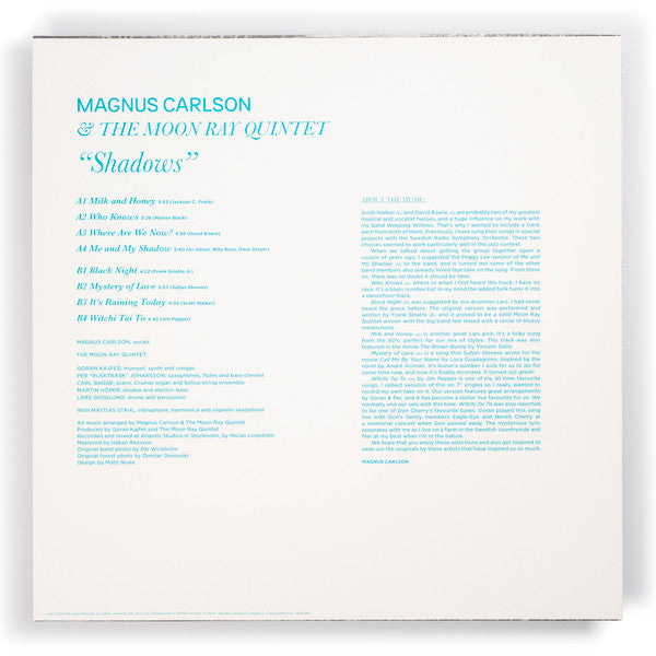 Magnus Carlson & The Moon Ray Quintet : Shadows (LP, Album)