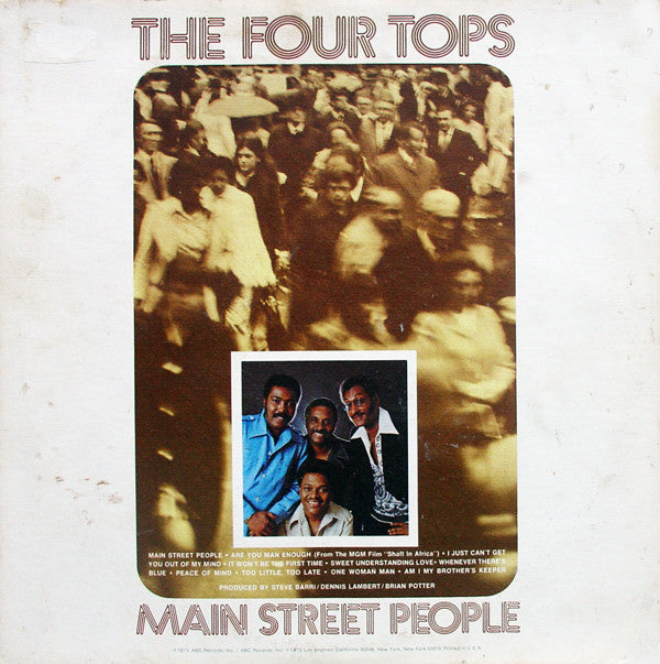 The Four Tops ~ Main Street People (Vinyl) - Djungel & Jazz