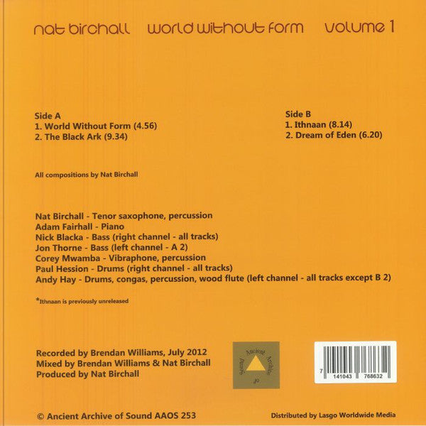 Nat Birchall ~ World Without Form Volume 1 (Vinyl) - Djungel & Jazz