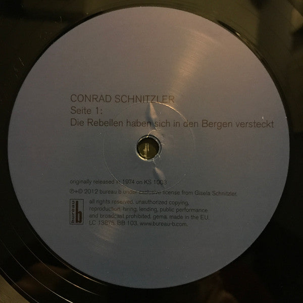 Conrad Schnitzler ~ Blau (Vinyl) - Djungel & Jazz