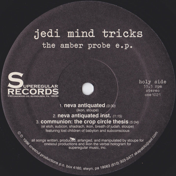 Jedi Mind Tricks : The Amber Probe E.P. (12", EP)