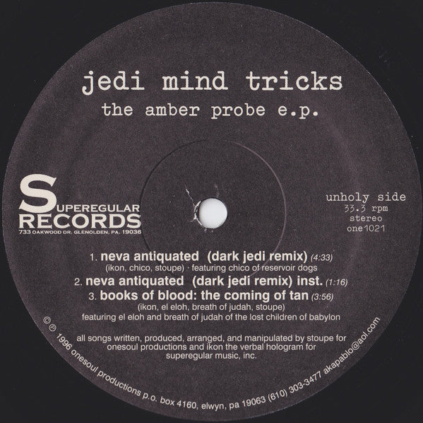 Jedi Mind Tricks ~ The Amber Probe E.P. (Vinyl) - Djungel & Jazz