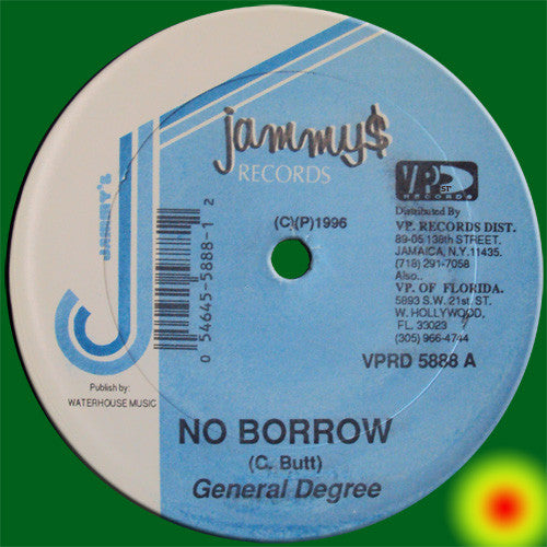 General Degree / Captain Barkey : No Borrow / Bat Man (12")