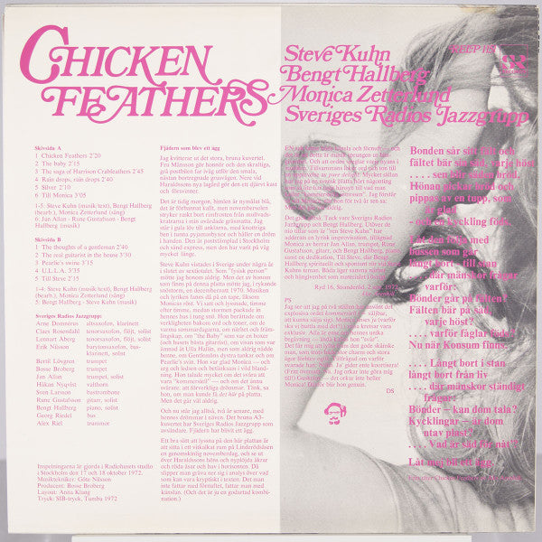 Steve Kuhn, Bengt Hallberg, Monica Zetterlund, Radiojazzgruppen ~ Chicken Feathers (Vinyl) - Djungel & Jazz