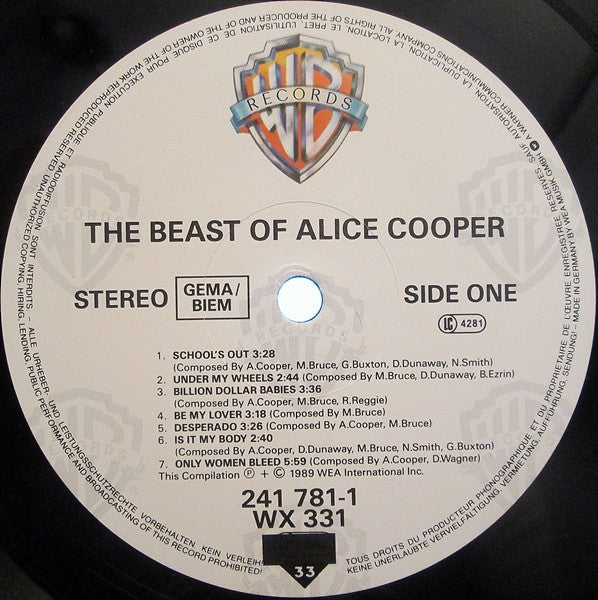 Alice Cooper ~ The Beast Of Alice Cooper (Vinyl) - Djungel & Jazz